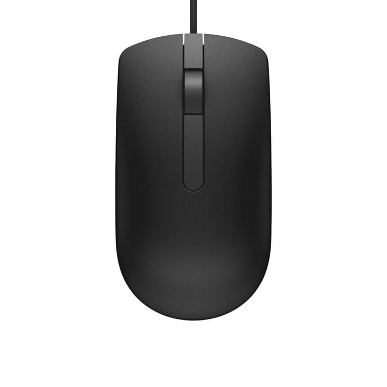 Dell MS116-BK Wired Optical Mouse – Ergonomic Design in Black