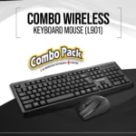LAPCARE L901 Wireless Keyboard and Mouse Combo with Auto Sleep || Wireless Membraned Keyboard and 1200 DPI Mouse Combo (Black)