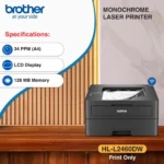 Brother HL-L2460DW (New Launch) Auto Duplex Laser Printer, 34 PPM Print Speed