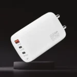 Tempt Alpha 65W 3-Port GaN Fast Charger Adapter | Dual Type-C PD + USB QC 3.0 | Multiport Smart Charging Adaptor