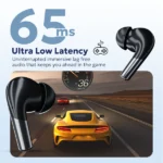 Tempt Wave Pro Earbuds – 72H Playback, 13mm Bass Drivers, Bluetooth v5.3, IPX6 Water Resistant, Type-C Fast Charging