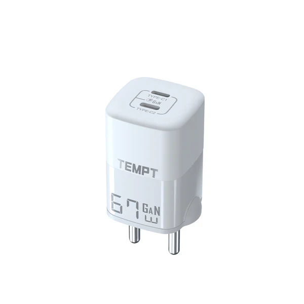 Tempt Elite 67W GaN³ Charger | Dual Type-C Superfast Charger | Made in India