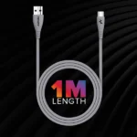 Tempt Punk USB to Micro Cable – Fast Charging, Durable 1M Data Cable with 4-Core Design & Aluminium Housing