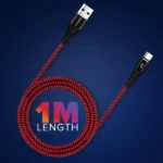 Tempt Twist Braided USB to Type-C Cable – Fast Charging, Durable Nylon Braided Cable with Aluminium Shell