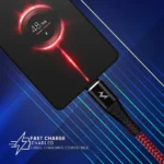 Tempt Twist Braided USB to Type-C Cable – Fast Charging, Durable Nylon Braided Cable with Aluminium Shell