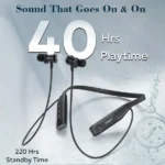 Tempt Bounce X Neckband – Wireless Bluetooth Earphones with 40 Hours Playback, Type-C Fast Charging & IPX5 Rating