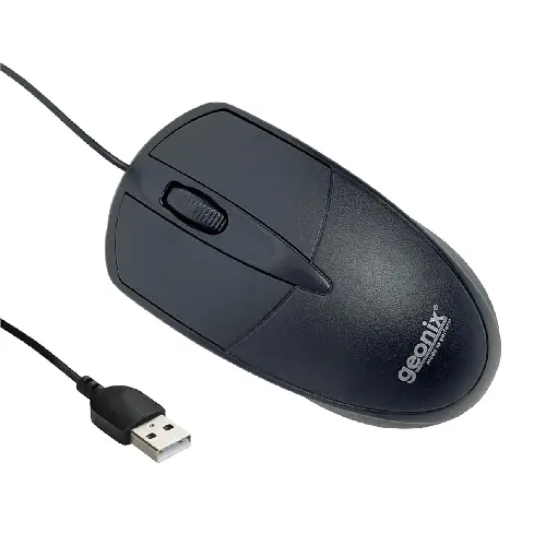 GEONIX GXBM-01 Wired Optical Mouse – USB 2.0, Ambidextrous Design
