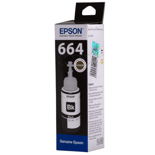 Epson 664 black original ink bottle for Epson InkTank printers