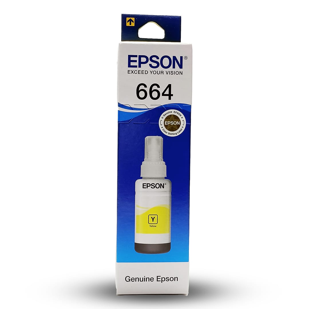 Epson 664 Yellow Ink Bottle 70ml Original EcoTank Printer Ink
