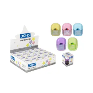 DOMS multicoloured dust collector sharpener pack