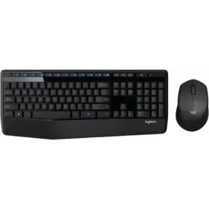 Logitech MK345 Wireless Keyboard and Mouse Combo Black with palm rest