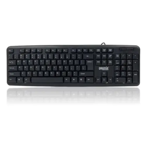 Geonix Wired Computer Keyboard 104 Keys USB Black