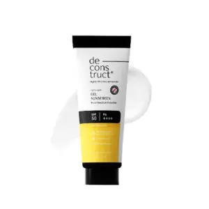 Deconstruct gel sunscreen SPF50 lightweight non greasy photostable UV protection