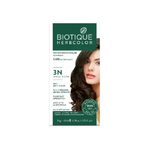 Biotique Herbcolor ammonia free hair colour darkest brown 3N pack
