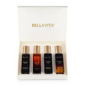 Bella Vita luxury men perfume gift set with four premium fragrances