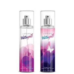 Wottagirl Secret Crush Amber Kiss body splash combo fruity fragrance