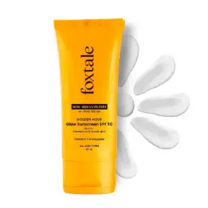 Foxtale glow sunscreen SPF 50 lightweight brightening non greasy formula